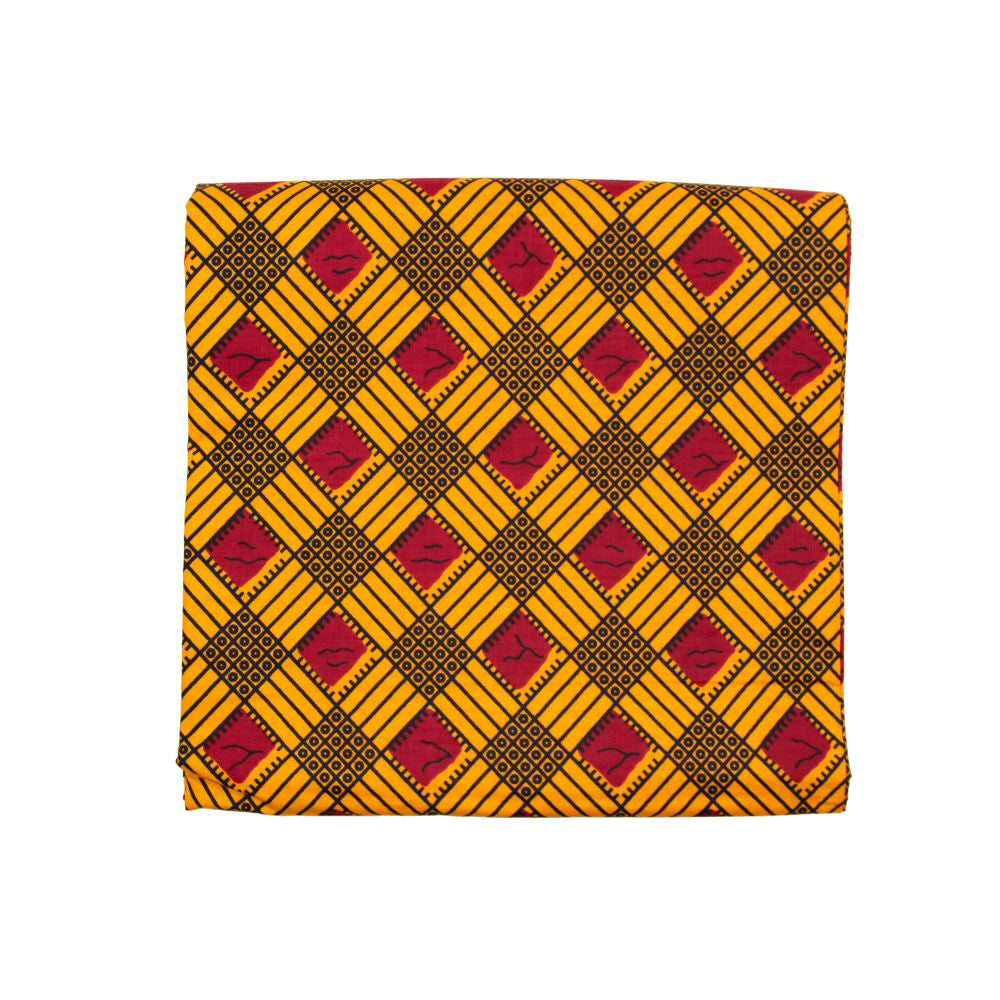 Wax Print Fabric | Junior Hollandais - 100% cotton, 6 yards, 5.486 meters | Pattern#101