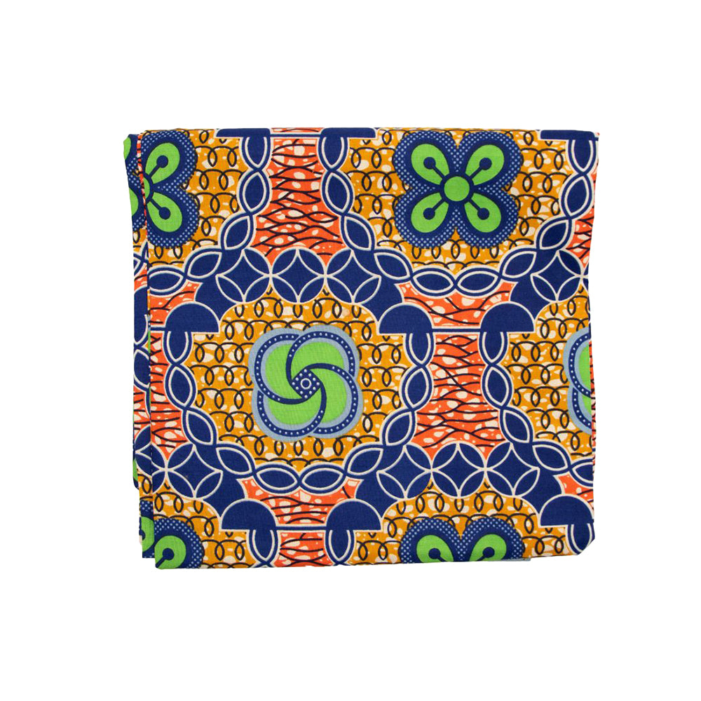 Wax Print Fabric - Junior Hollandais - 100% cotton, 6 yards, 5.486 meters - Pattern#105