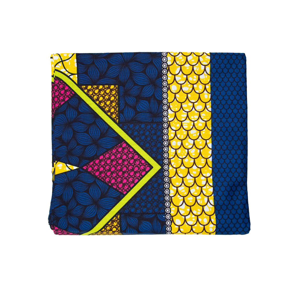 Wax Print Fabric - Junior Hollandais - 100% cotton, 6 yards, 5.486 meters - Pattern#107