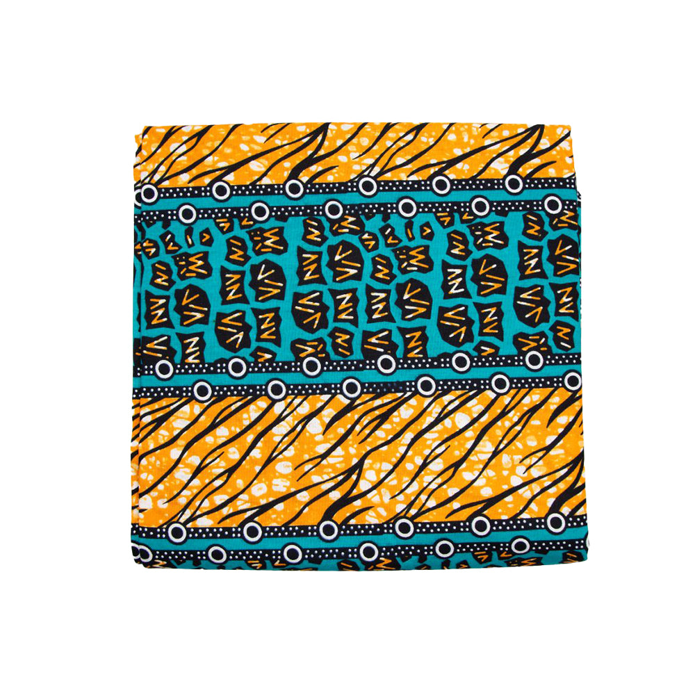 Wax Print Fabric - Junior Hollandais - 100% cotton, 6 yards, 5.486 meters - Pattern#116