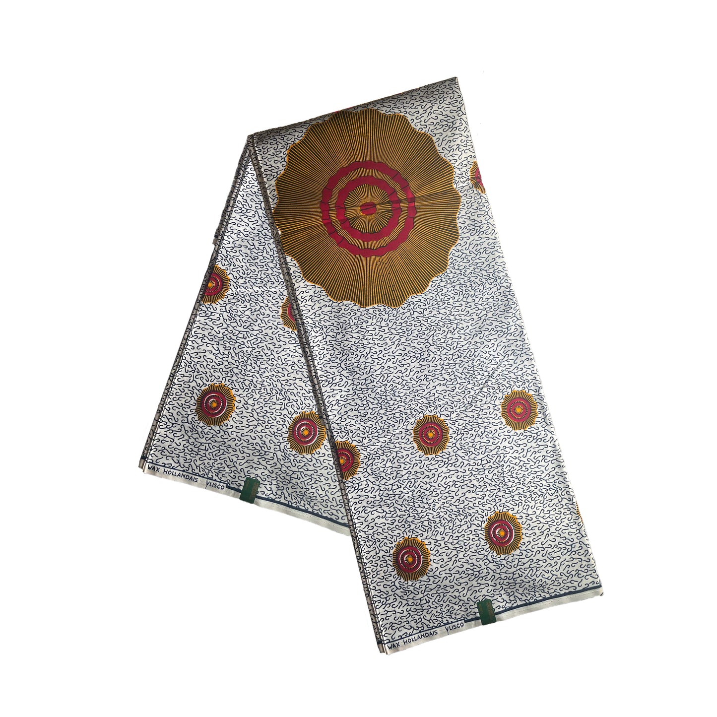 Wax Print Fabric - Senior Hollandais - 100% cotton, 6 yards, 5.486 meters - Pattern#302