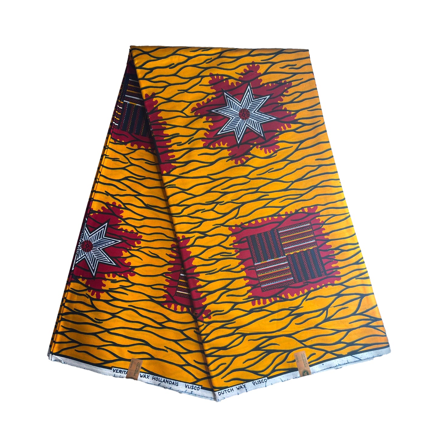 Wax Print Fabric - Senior Hollandais - 100% cotton, 6 yards, 5.486 meters - Pattern#318