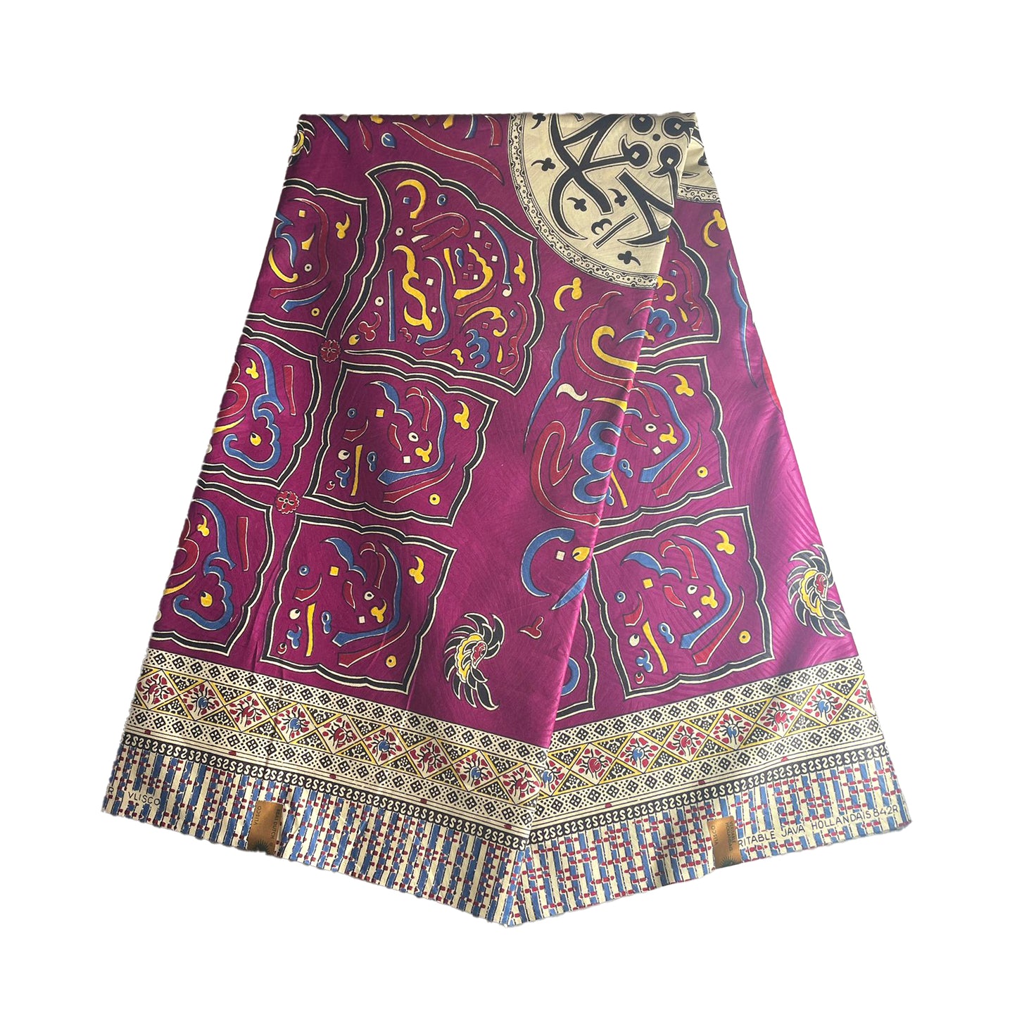 Wax Print Fabric | Java - 100% cotton, 6 yards, 5.486 meters, Holland | Pattern#504