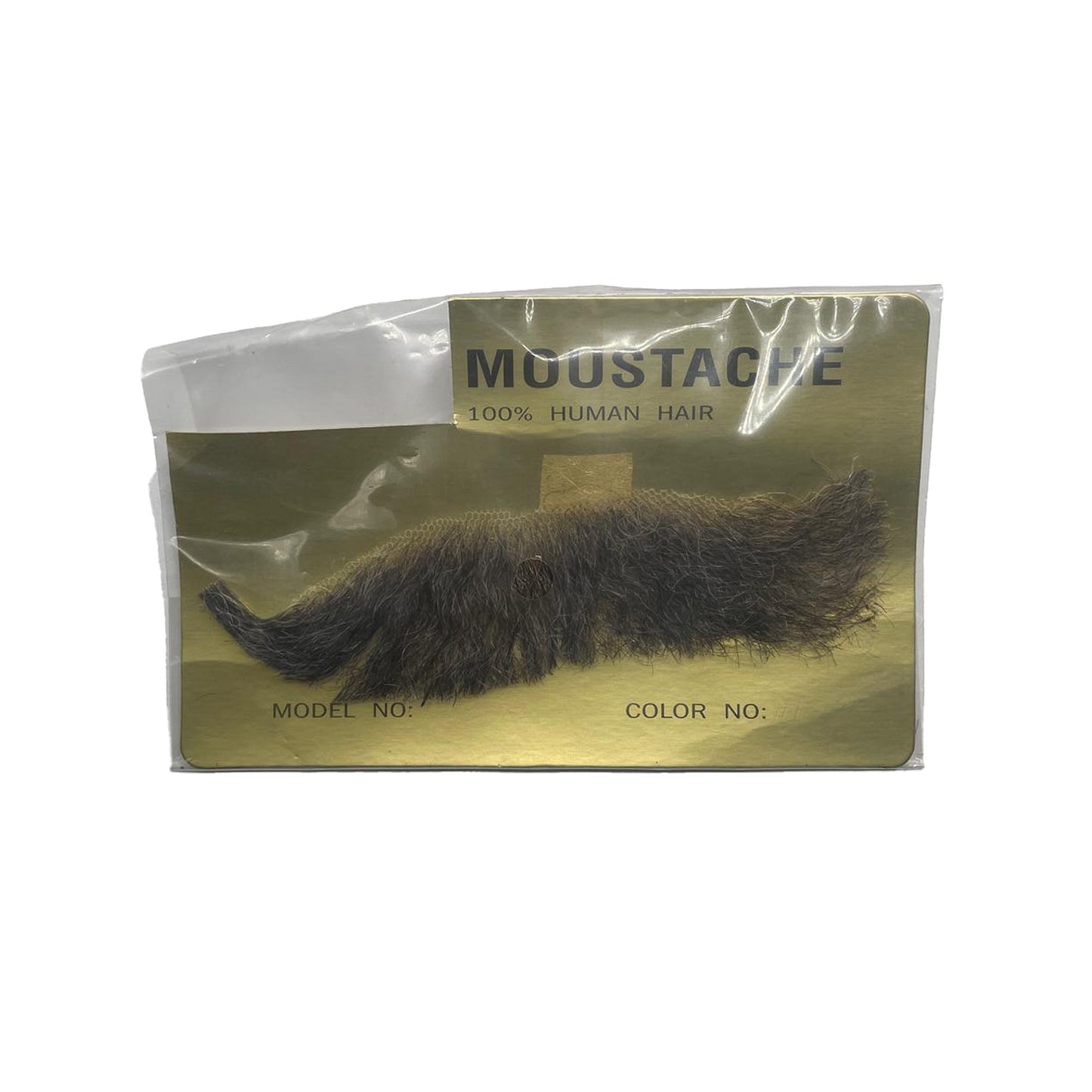 Generic | Wig - 100% Human hair, Moustache, Medium brown, Man | 30g