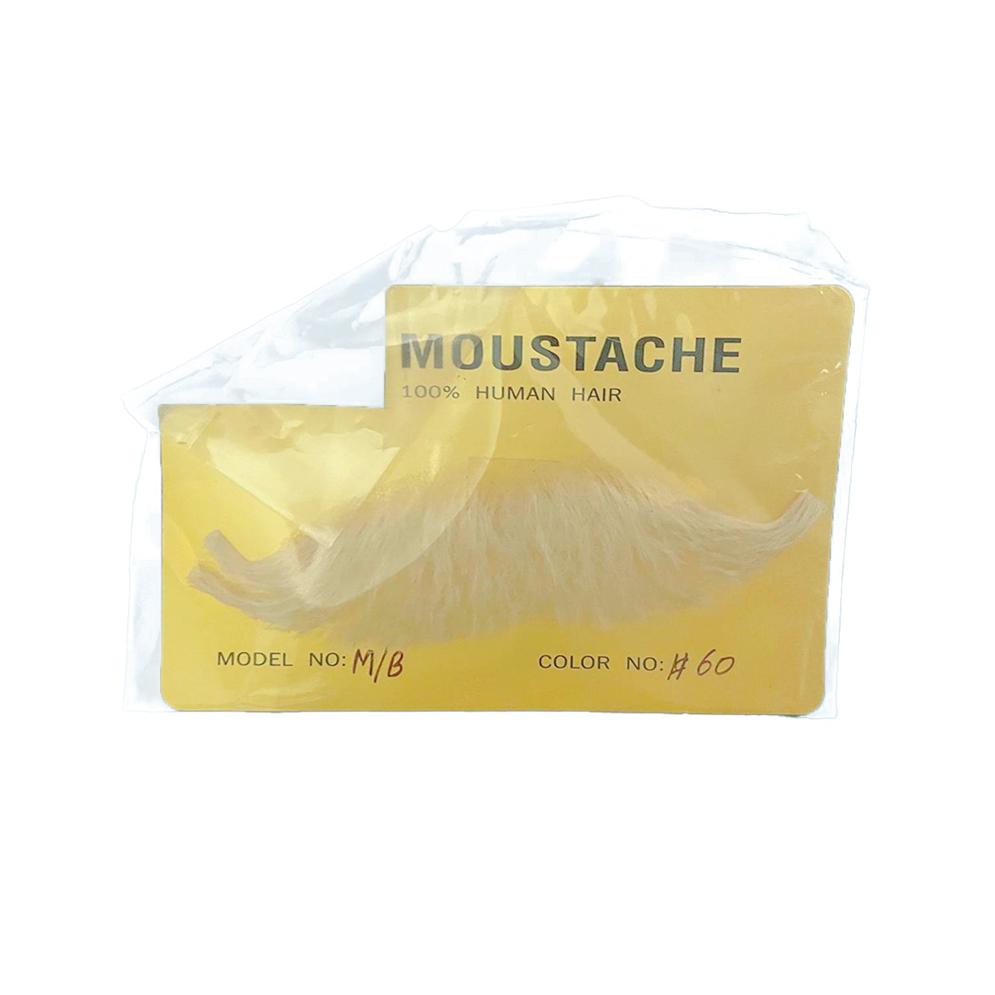 Generic | Wig - 100% Human hair, Moustache, color #60, Man | 30g
