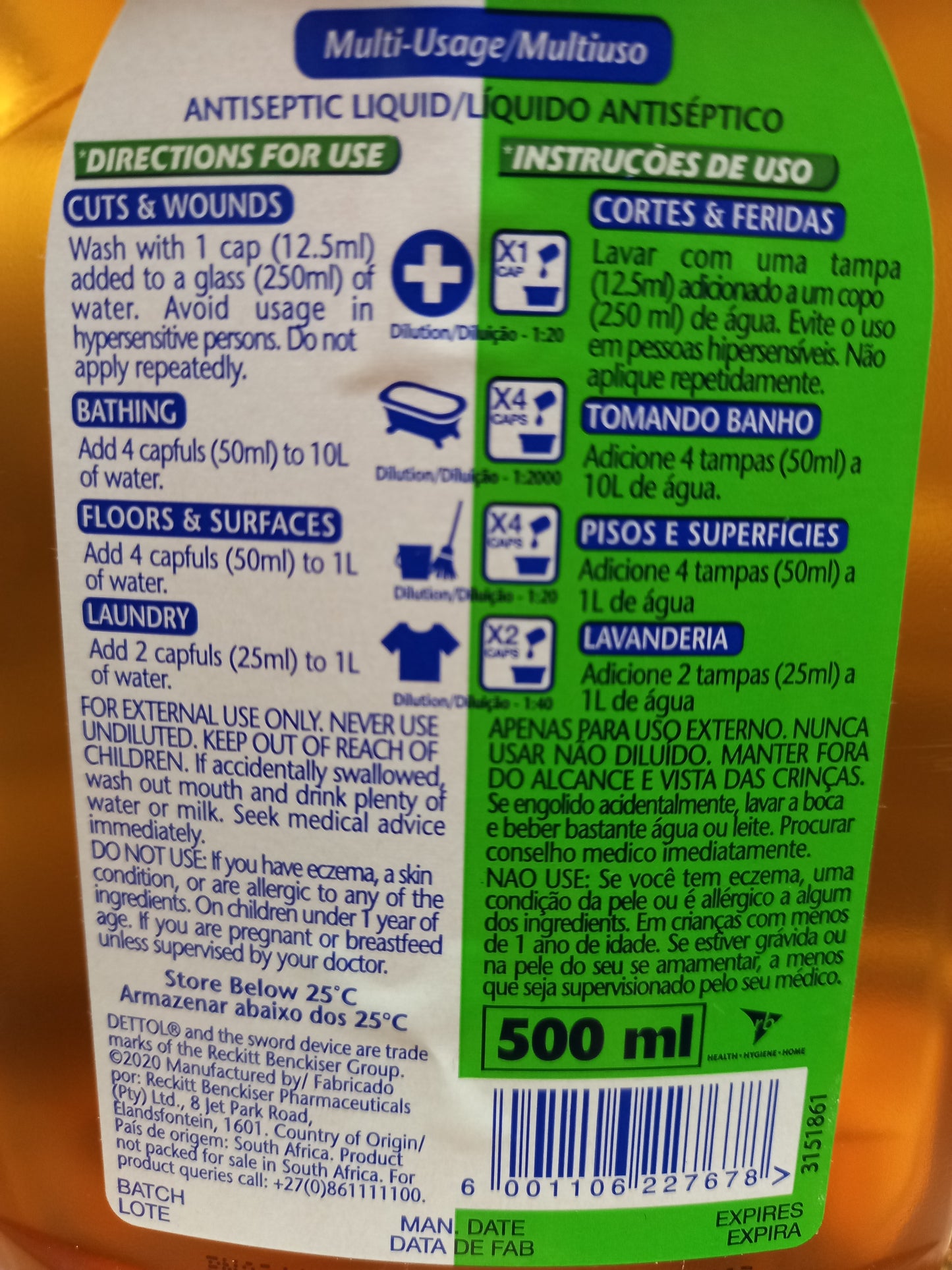 Liquido antisettico 500 ml