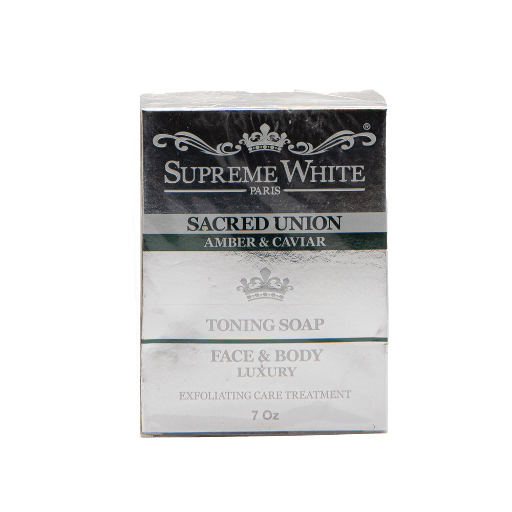 Supreme White Paris | Body Soap - Union Sacrée, Toning Soap, Face & Body, Amber & Caviar | 200gr